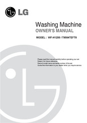 LG WF-H1250 Owner's Manual