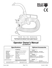 Billy Goat QL2300KOEU Operator Owner's Manual