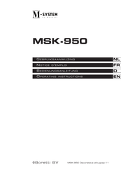 M-system MSK-950IX Operating Instructions Manual