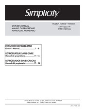 Simplicity SYFF123C1WL Owner's Manual