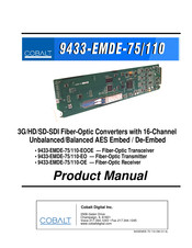 Cobalt Digital Inc 9433-EMDE-75 Product Manual