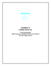 Icom UltraTech IC-F4GT-4 User Manual