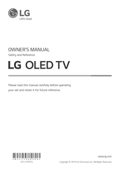 LG OLED65B9PVA.AMF Owner's Manual