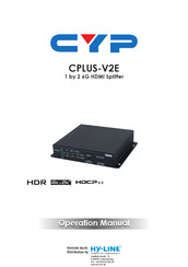 CYP CPLUS-V2E Operation Manual