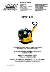 Euro Shatal RP2414-50 Operating Instructions/Spare Parts List