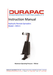 Durapac DHS-5 Instruction Manual