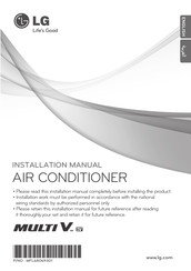 LG Multi V ARUN120LTH4 Installation Manual