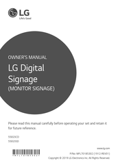 LG 55EG5SD Owner's Manual