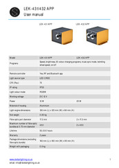 Stellar Lighting LEK-431 APP User Manual