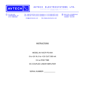 Avtech AV-143CP Instructions Manual