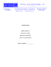 Avtech AVMH-4-C Instructions Manual