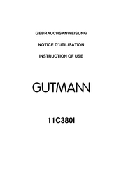 GUTMANN 11C380I Instructions For Use Manual