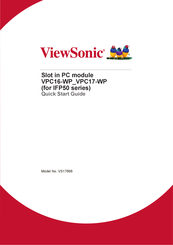 ViewSonic VPC17-WP Quick Start Manual