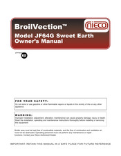 Nieco BroilVection JF64G SE Owner's Manual