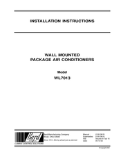 Bard WL7013 Installation Instructions Manual