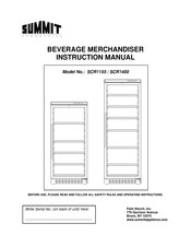 Summit SCR1156CSS Instruction Manual
