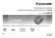 Panasonic H-X012 Operating Instructions Manual