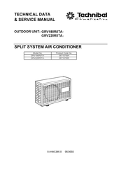 Technibel Climatisation GRV180R5TA Series Technical Data & Service Manual
