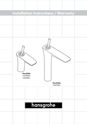 Hans Grohe PuraVida 15074 1 Series Installation Instructions Manual