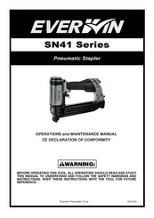 Everwin SN41S4 Operation And Maintenance Manual