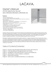Lacava EX03A.35 Owner's Manual