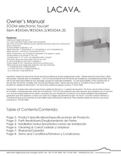 Lacava EX04A.35 Owner's Manual