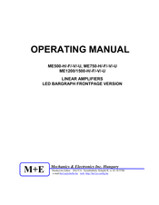 Mechanics & Electronics ME1500-V Operating Manual