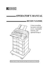 Ricoh FAX2500L Operator's Manual