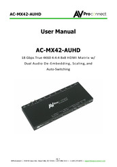 AVProConnect AC-MX42-AUHD User Manual