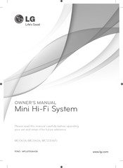 LG MCD606 Owner's Manual