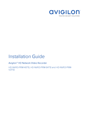 Avigilon HD-NVR3-PRM-84TB Installation Manual