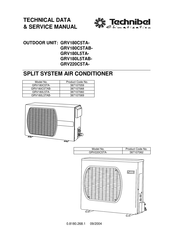 Technibel GRV220C5TA Series Technical Data & Service Manual