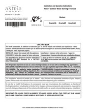 Astria Fireplaces Oracle36 Installation And Operation Instruction Manual