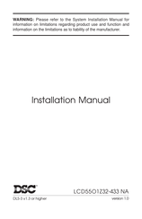DSC LCD5501Z32-433 NA Installation Manual