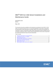 EMC SVR-I1U-1304 Installation And Maintenance Manual