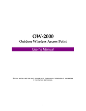 Ruby Tech OW-2000 User Manual