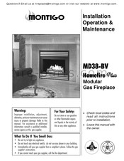Montigo Homefire plus MD38-BV Installation Operation & Maintenance Data
