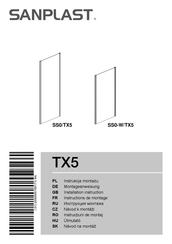 Sanplast SS0/TX5 Installation Instructions Manual