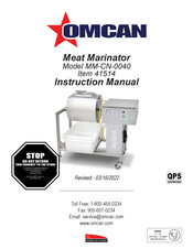Omcan MM-CN-0040 Instruction Manual