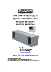 Vinotemp Wine-Mate WM-2520SSR Operation Care Installation Manual