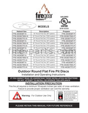 Skytech Firegear Outdoors FPB-29DBSMT-N Installation And Operating Instructions Manual