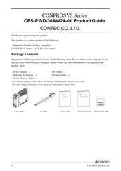 Contec CPS-PWD-30AW24-01 Product Manual
