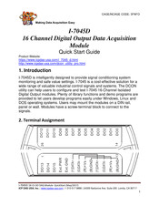 Icp Das Usa I-7045D Quick Start Manual