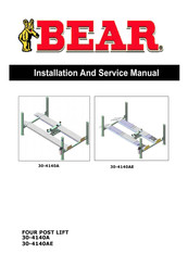 Bear 30-4140AE Installation And Service Manual