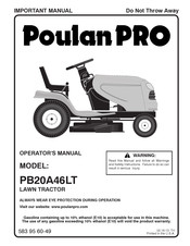 Poulan Pro PB20A46LT Operator's Manual