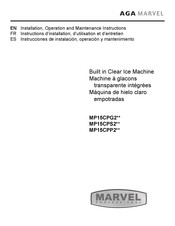 AGA marvel MP15CPG2RS Installation, Operation And Maintenance Instructions