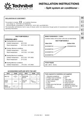 Technibel GR360M4R5TAA Installation Instructions Manual