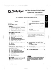 Technibel GRF186R5I Installation Instructions Manual