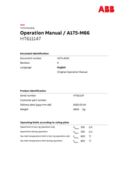 ABB HT611147 Operation Manual