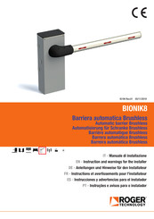 Roger BIONIK8 Instruction And Warnings For The Installer